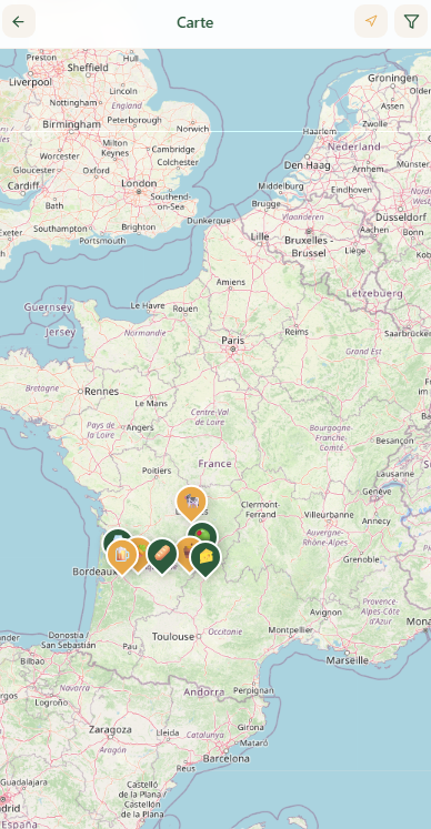 YOKA! - Carte des producteurs